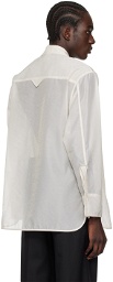 LOW CLASSIC Off-White See-Through Stitch Shirt