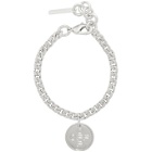 Off-White SSENSE Exclusive Silver Logo Cross Bracelet