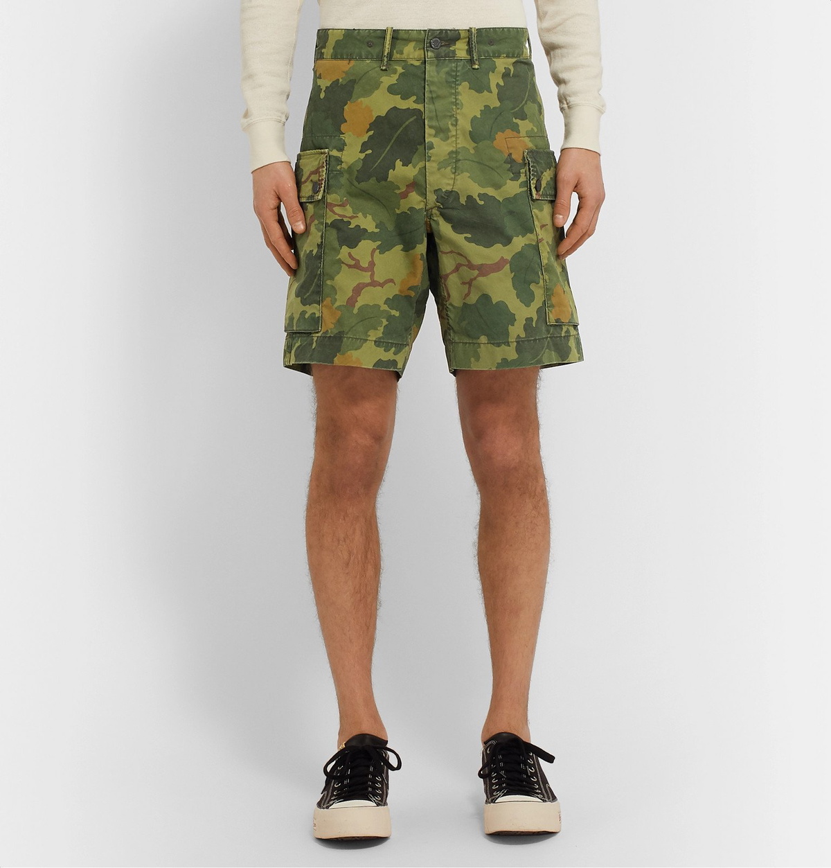 Eco-poplin cargo shorts