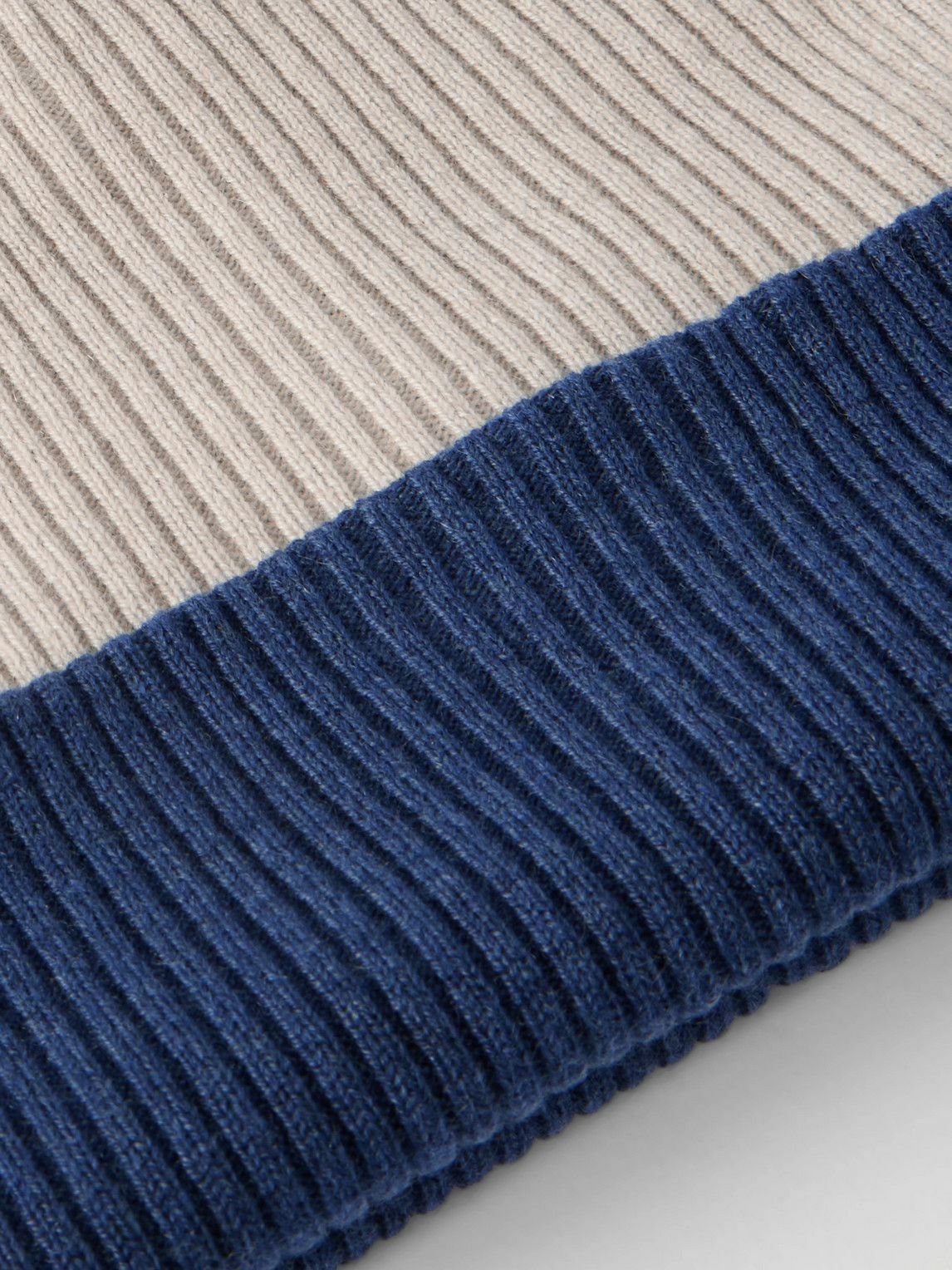 Brunello Cucinelli - Reversible Ribbed Cashmere Beanie - Neutrals