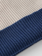 Brunello Cucinelli - Reversible Ribbed Cashmere Beanie - Neutrals