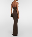 Saint Laurent Cutout crêpe jersey maxi dress