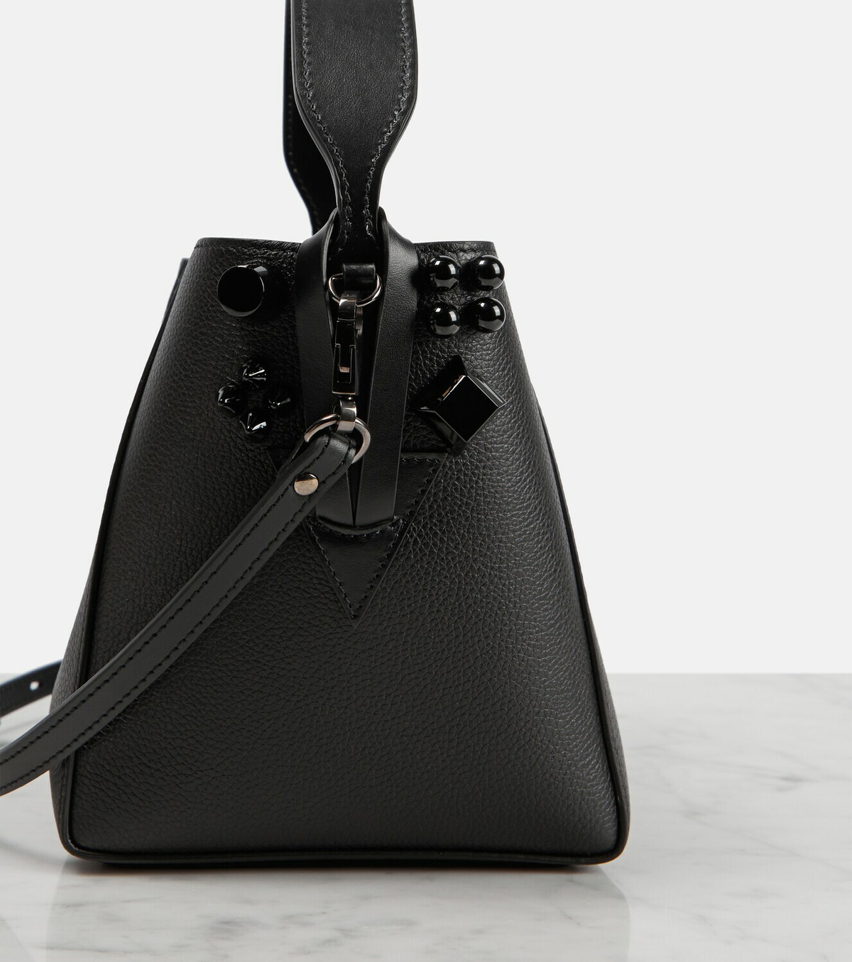 Christian Louboutin Cabachic Mini leather bucket bag