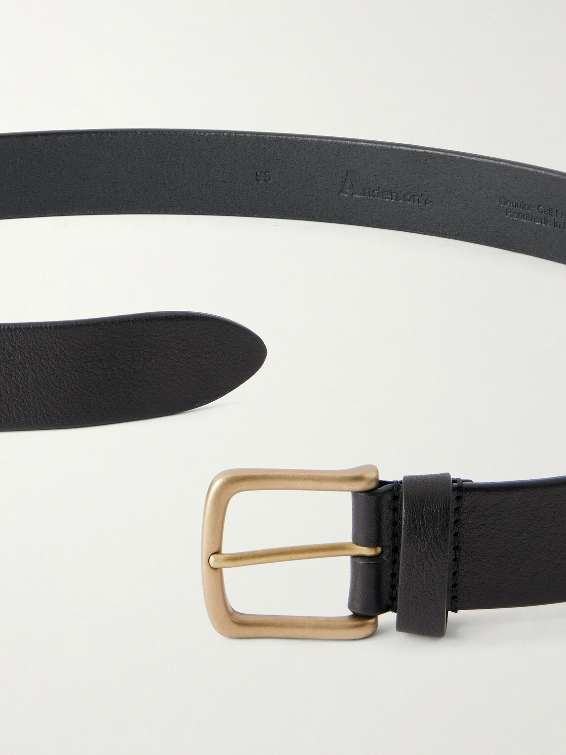 Anderson's - 3,5cm Leather Belt - Black