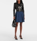 Alexander McQueen Cropped leather biker jacket
