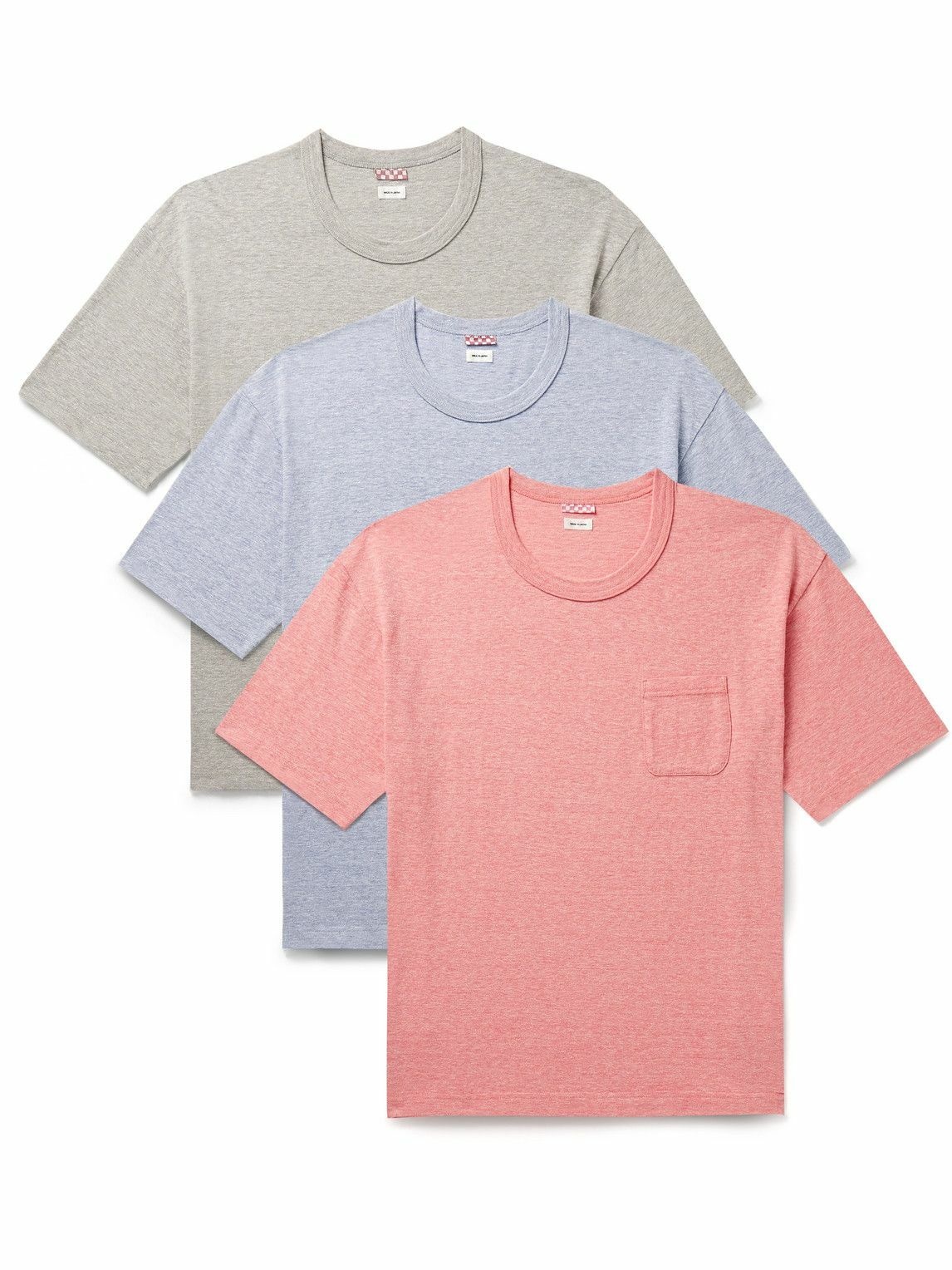 Visvim - Sublig Jumbo Three-Pack Slub Cotton-Blend Jersey T-Shirts