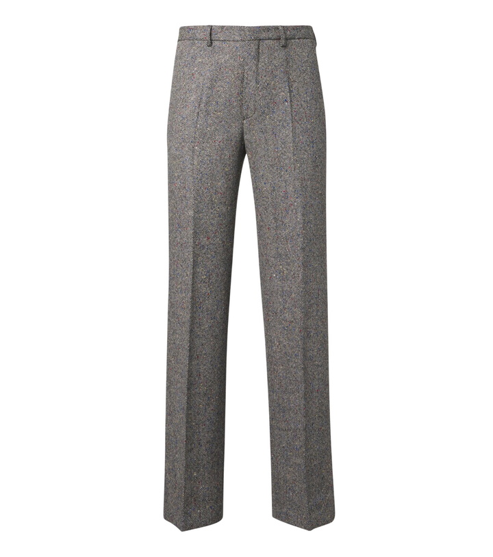Photo: Dries Van Noten Checked wool straight pants