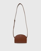 A.P.C. Sac Demi Lune Mini Brown - Womens - Handbags