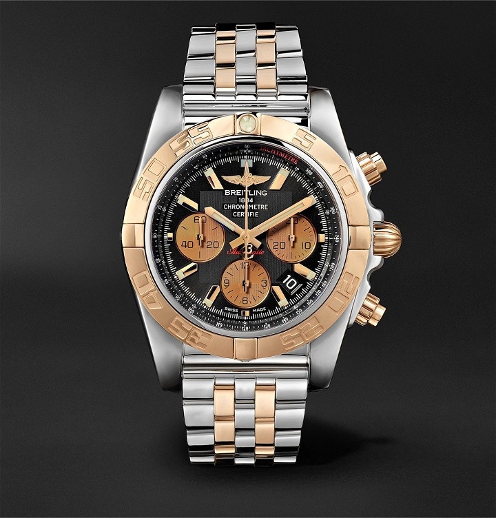 Photo: Breitling - Chronomat B01 Chronograph 44mm Stainless Steel and Gold Watch - Men - Black