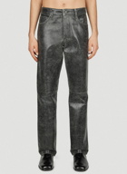 Guess USA - Cracked Leather Pants in Black