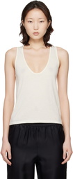 Loulou de Saison White Albia LDS U Neck Tank Top
