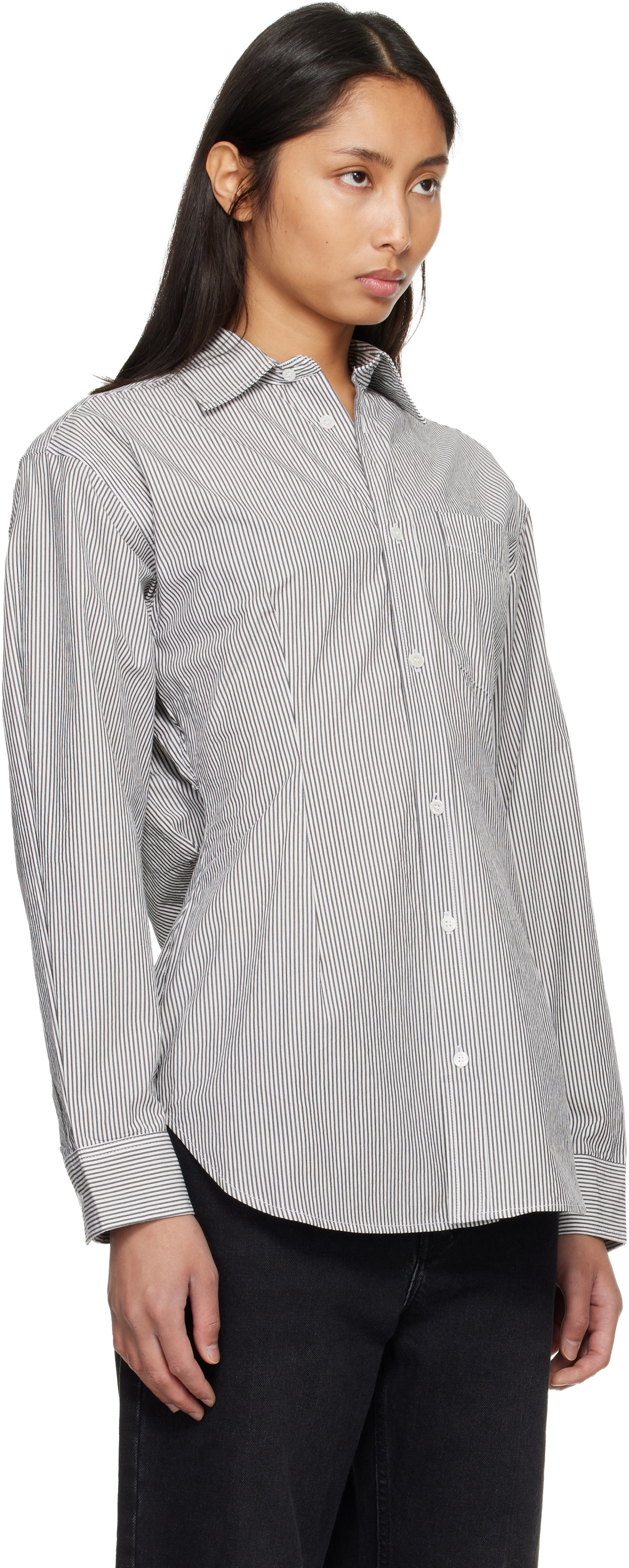 AGOLDE Gray Cinch Shirt