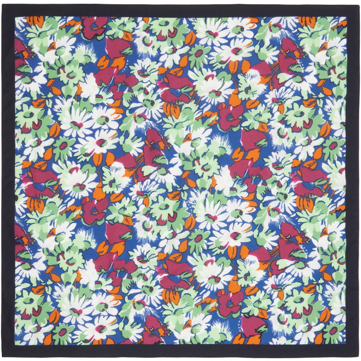 Photo: Marni Multicolor Floral Poplin Scarf