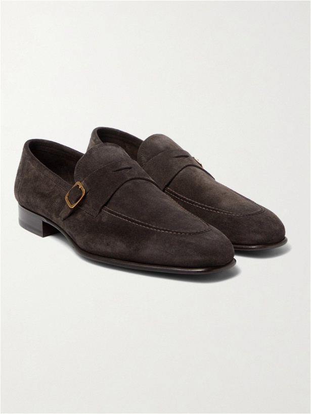 Photo: TOM FORD - Dover Suede Loafers - Brown