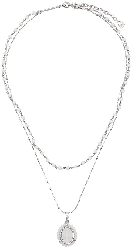 Photo: Dsquared2 Silver & White Charms Necklace