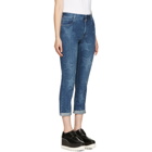 Stella McCartney Blue Stars Cropped Boyfriend Jeans