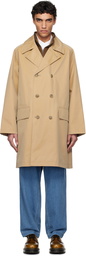nanamica Beige 2L Cotton GORE-TEX Double Breasted Coat