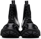 Alexander McQueen Black Polished Work Boots