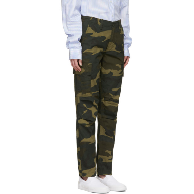 Carhartt Work In Progress Khaki Camouflage Cymbal Trousers