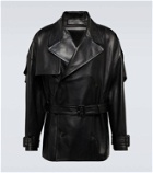 Valentino Double-breasted leather jacket