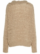 LORO PIANA - Shikotsu Openwork Knit Silk V Neck Polo