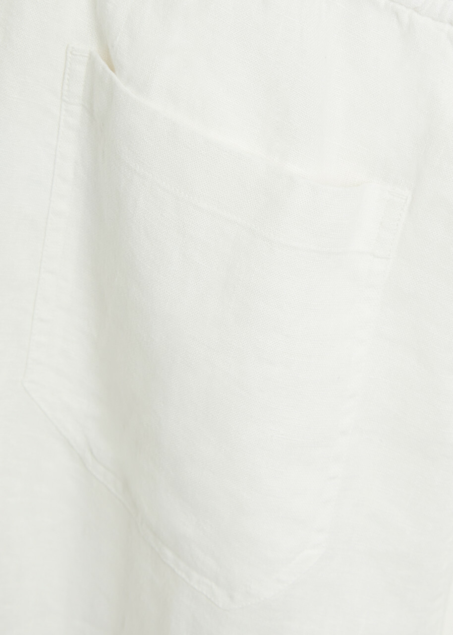 Polo Ralph Lauren Wide-leg Linen Trousers White