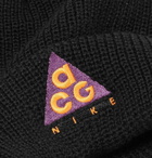 Nike - Logo-Appliquéd Ribbed Stretch-Knit Beanie - Men - Black