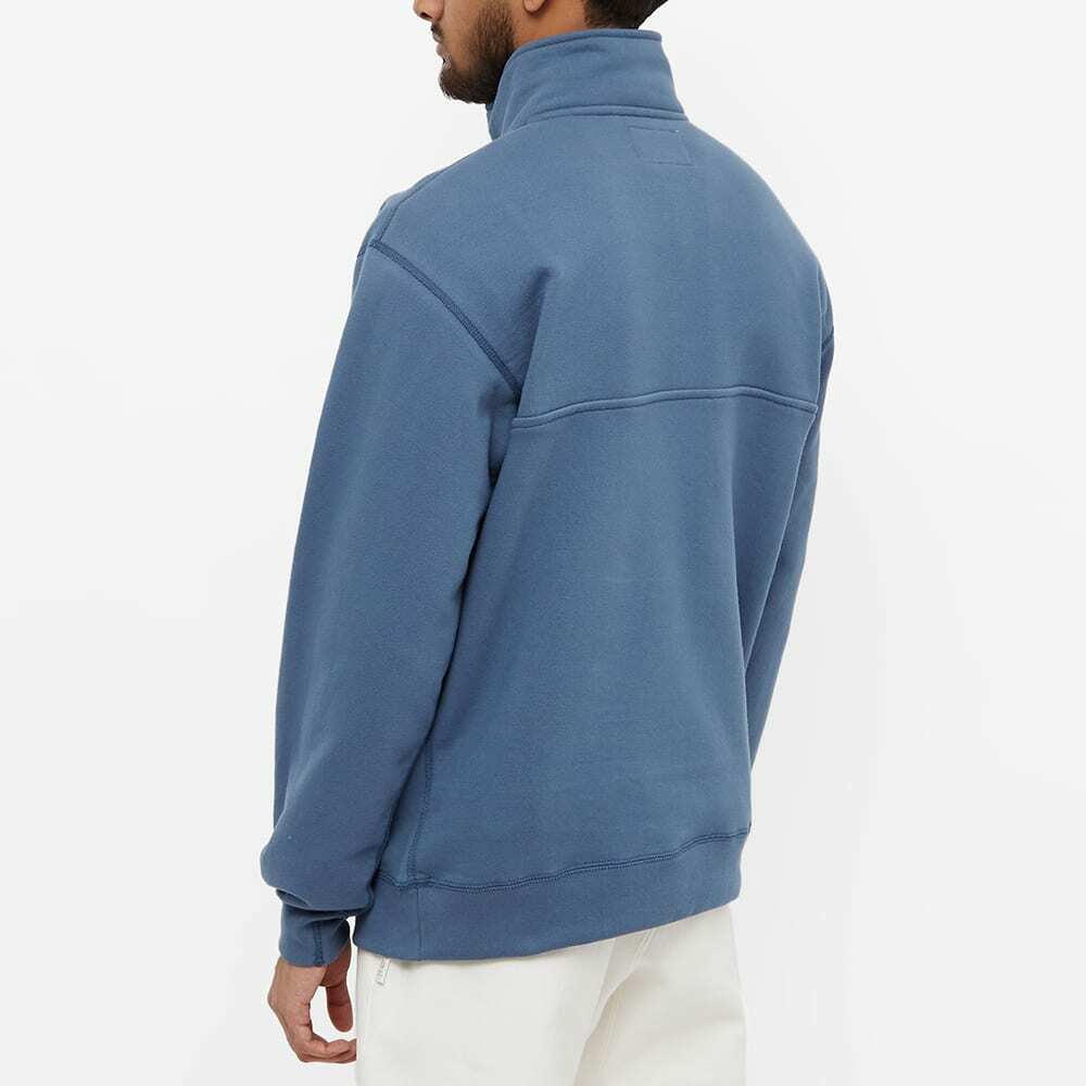 Adsum Men's 3/4 Snap Front Fleece Pull Over Sweat in Muted Indigo