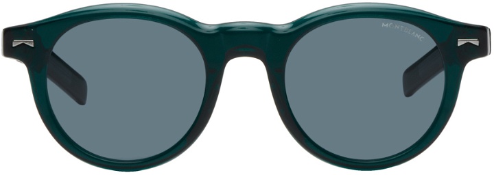 Photo: Montblanc Green Round Sunglasses