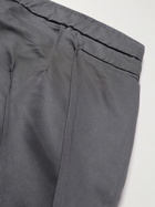 POST ARCHIVE FACTION - 4.0 Left Straight-Leg Panelled Ruched Tech-Shell Trousers - Gray