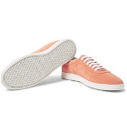 Aprix - Leather-Trimmed Suede Sneakers - Men - Peach