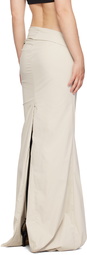 Entire Studios Off-White Structured Maxi Skirt