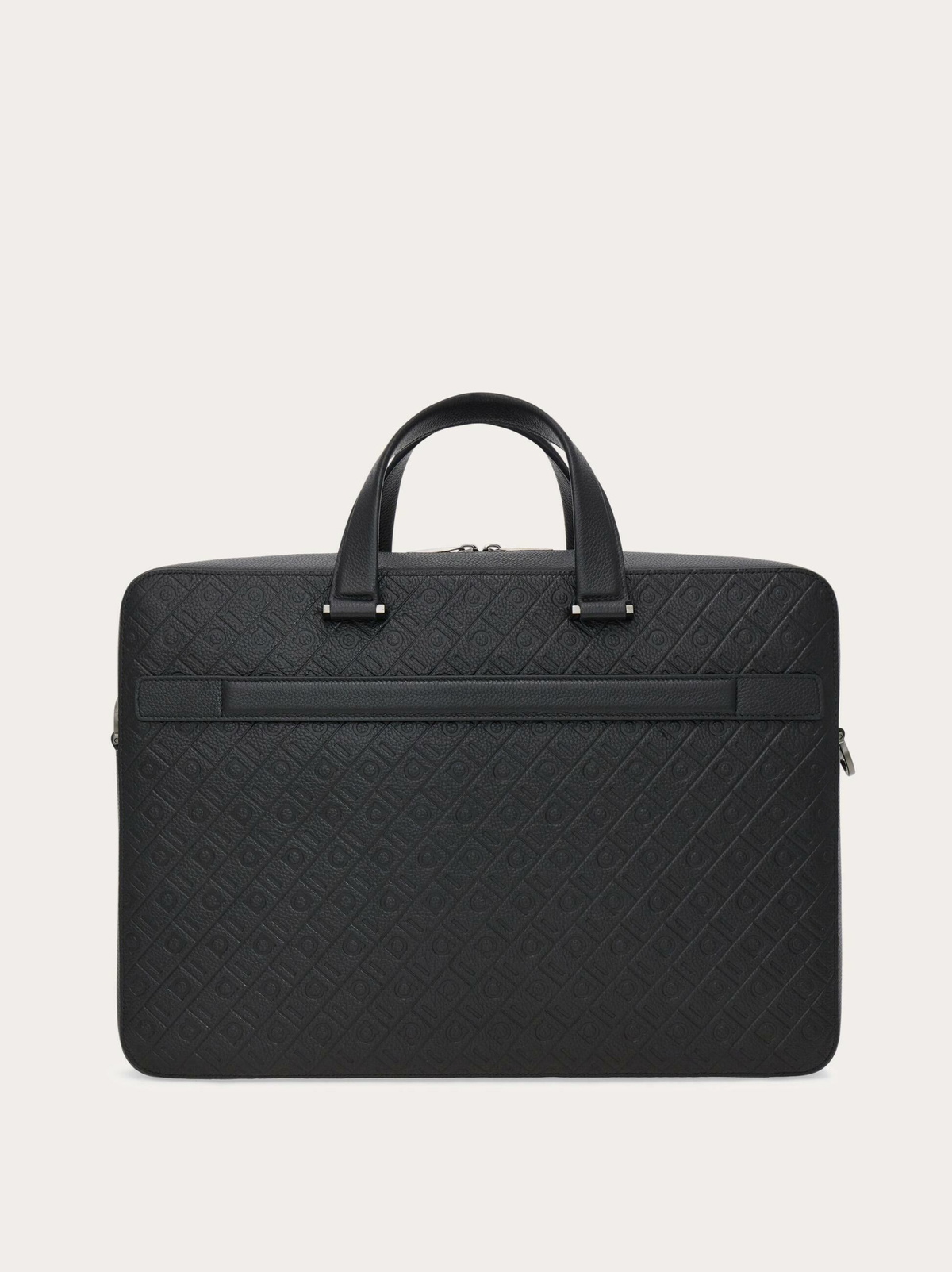 Ferragamo Mens Ferragamo Monogram briefcase in Black