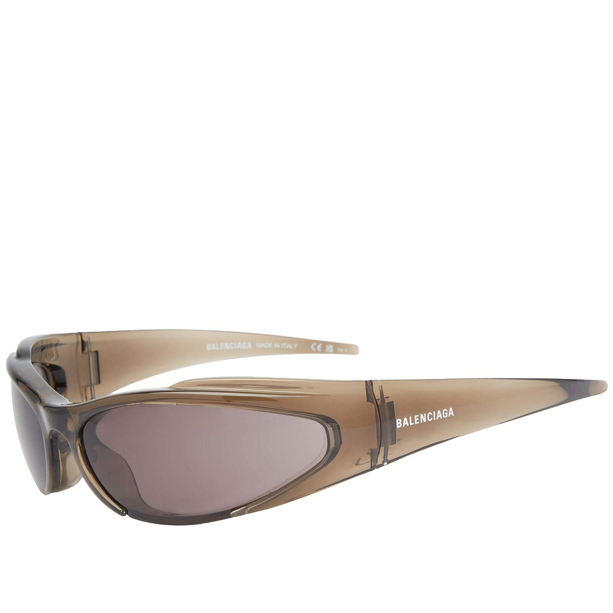 Photo: Balenciaga Eyewear BB0253S Sunglasses in Brown/Grey