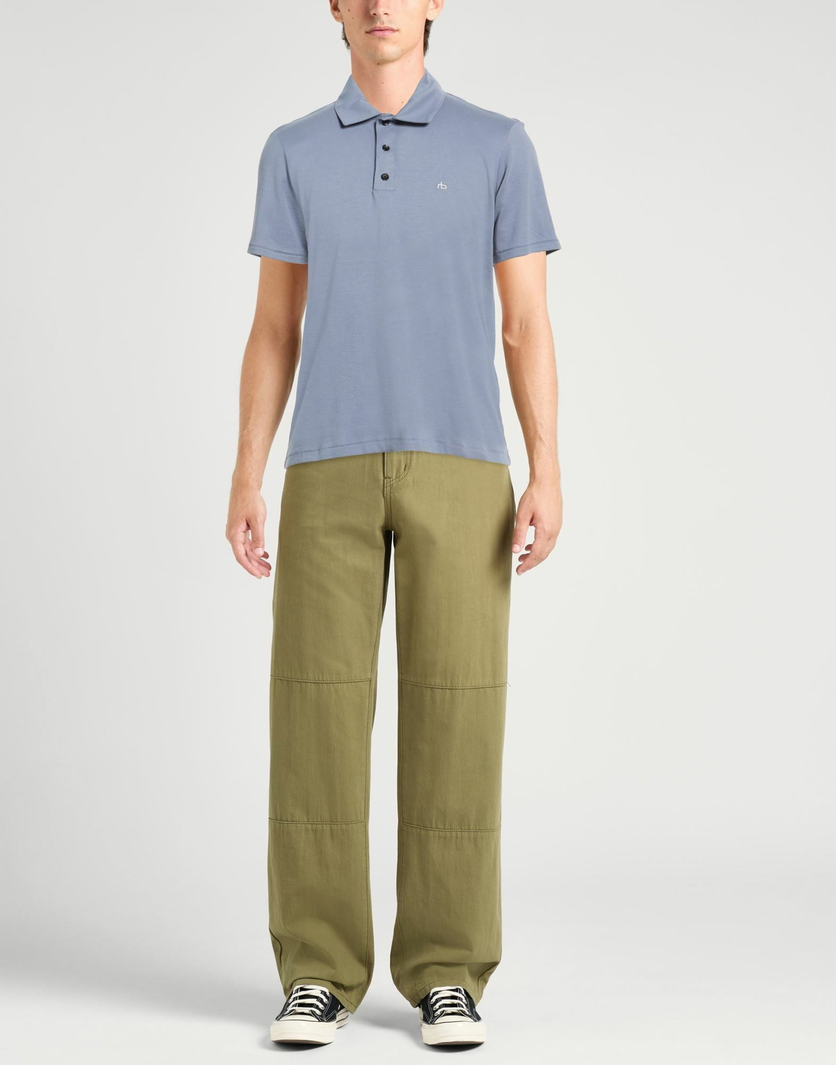 Rag & Bone Mens Polo shirt Slate in Blue