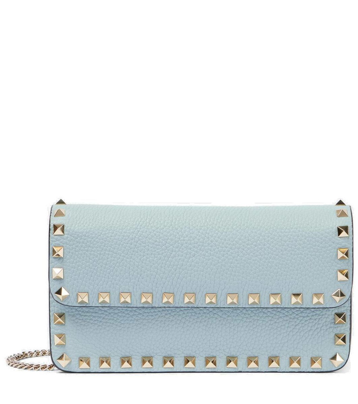 Photo: Valentino Garavani Rockstud leather wallet on chain