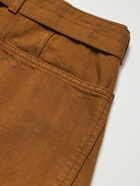 Lemaire - Wide-Leg Belted Garment-Dyed Jeans - Brown