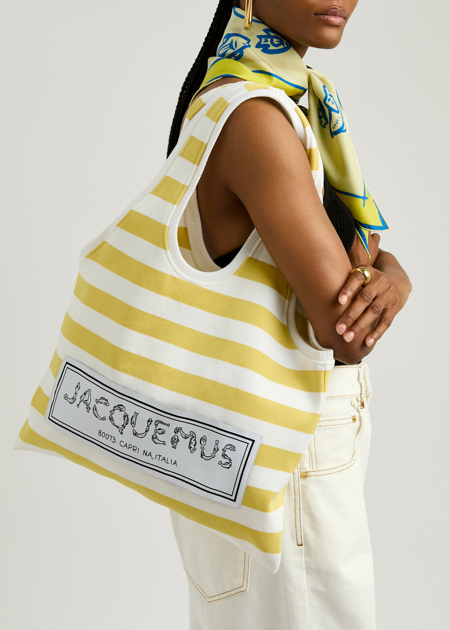 JACQUEMUS[正規品/送料関税込] LE TOTE MARCEL Jacquemus Le Tote Marcel Striped Knit Bag | italist, ALWAYS