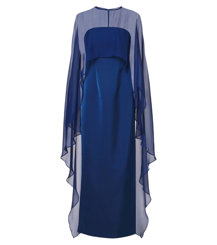 Photo: Simkhai Fiora caped organza-trimmed gown