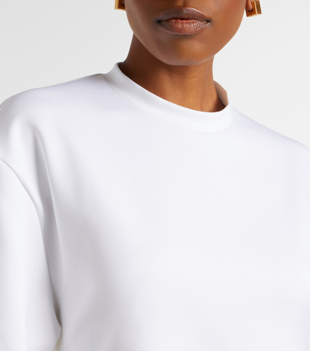 Wardrobe.NYC Open-back cotton-blend jersey minidress
