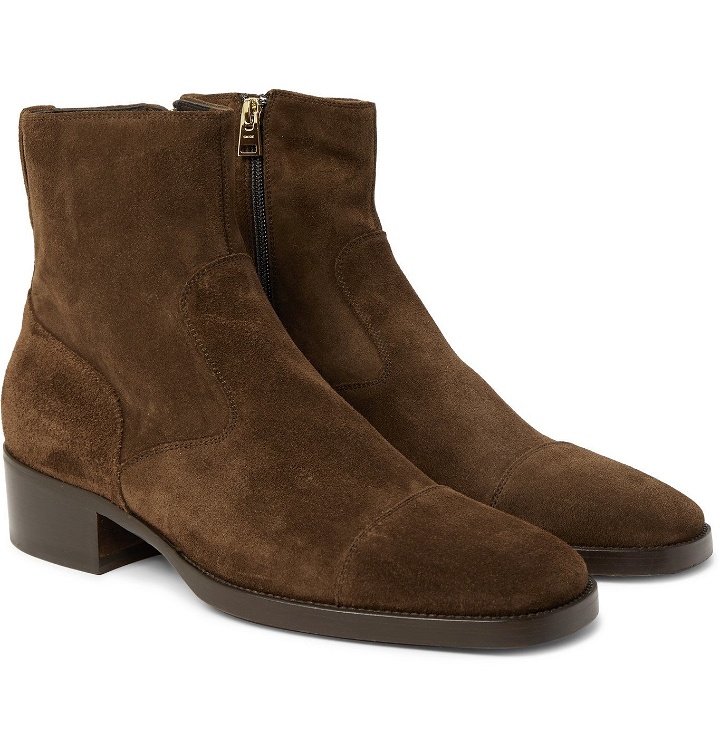 Photo: TOM FORD - Rochester Suede Boots - Brown
