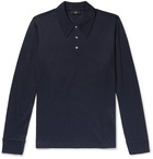 Dunhill - Textured-Cotton Polo Shirt - Blue