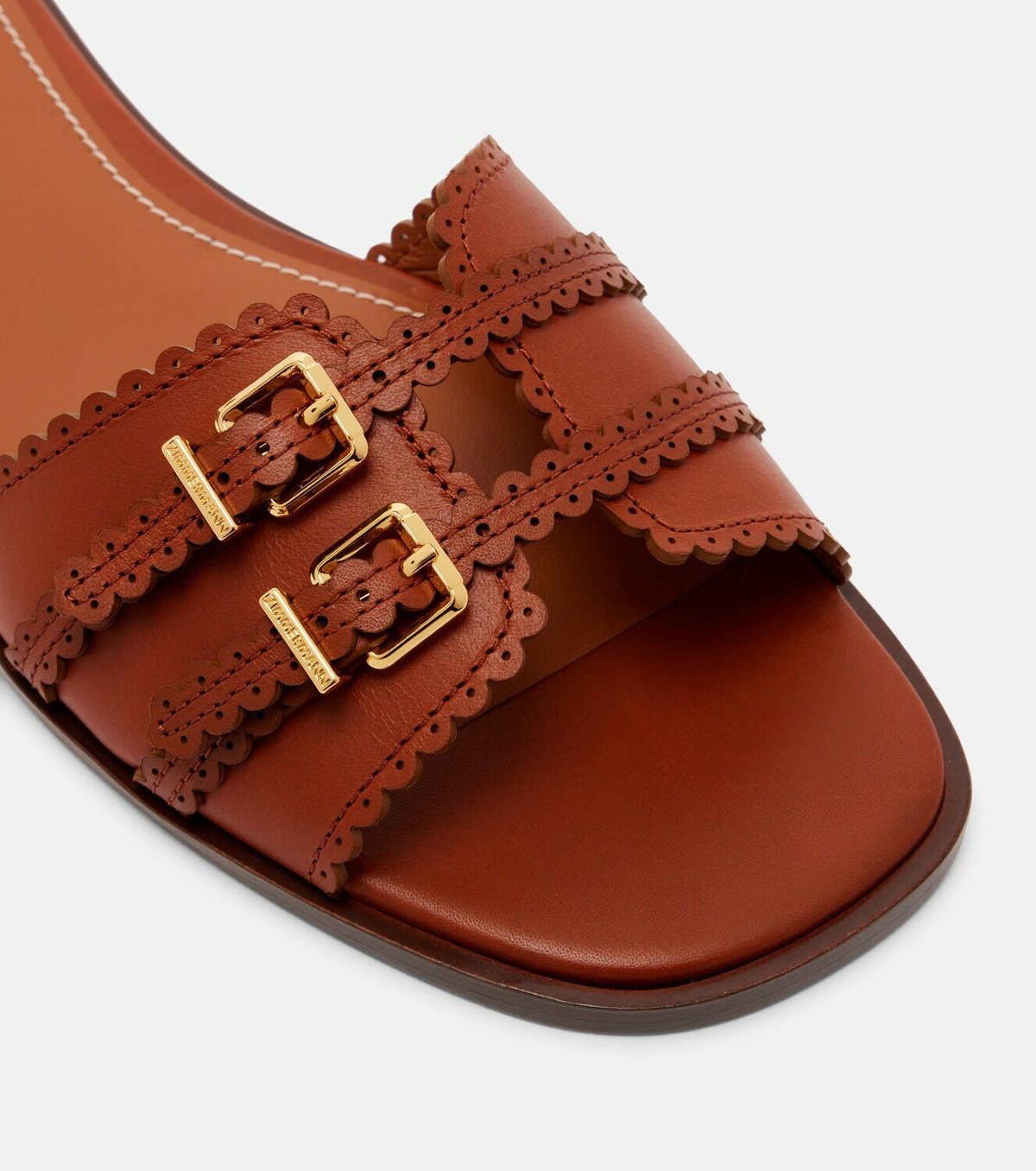 Zimmermann Goldie leather slides