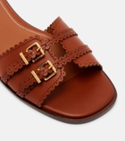 Zimmermann Goldie leather slides