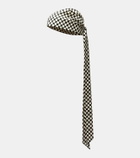 Valentino Escape polka-dot cotton and silk head wrap