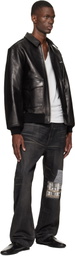 YOHJI YAMAMOTO Black Neighborhood Edition Leather Jacket