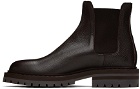 Common Projects Brown Stamped Chelsea Boots