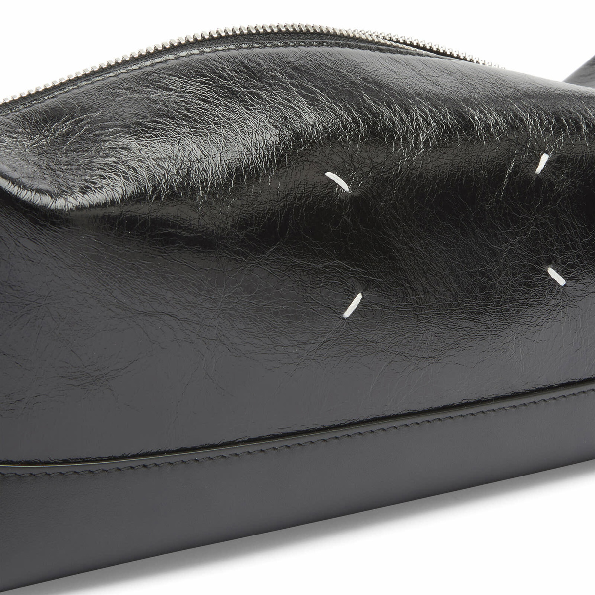 Maison Margiela Women's Small Baguette Bag in Black/Black 