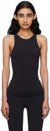 SKIMS Black Cotton Jersey Crew Neck Tank Top