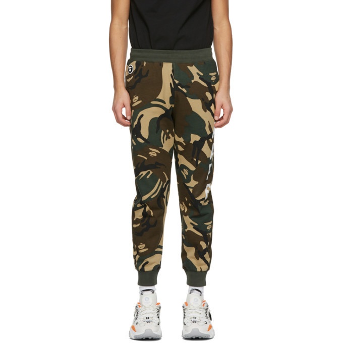 Photo: AAPE by A Bathing Ape Green and Brown Camo Lounge Pants